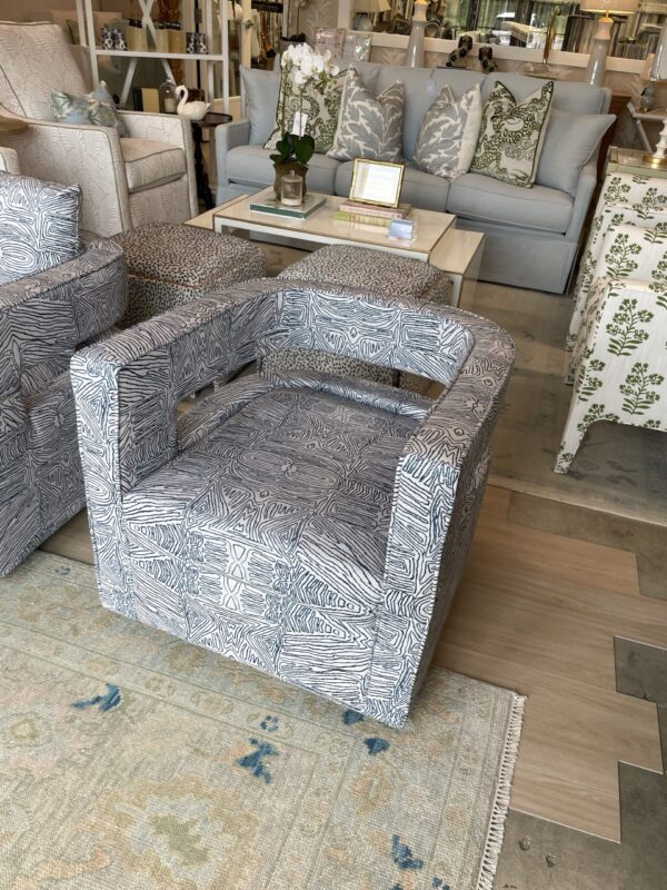 Blue accent swivel chair set! $1200 each - Image 10