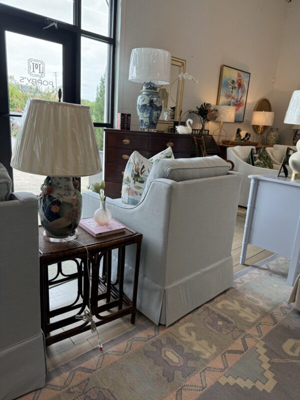 Larson arm swivel chair set in performance fabric oxfordton aqua !- $1550 each - Image 3