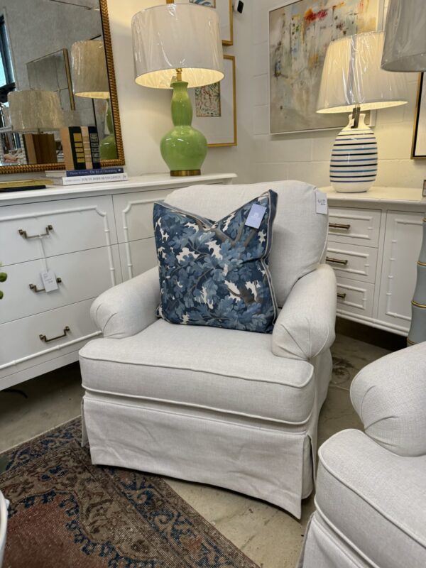 - SET OF Performance fabric swivel and rock chars! $1275 each - Hailey bone rolled arm - Image 5