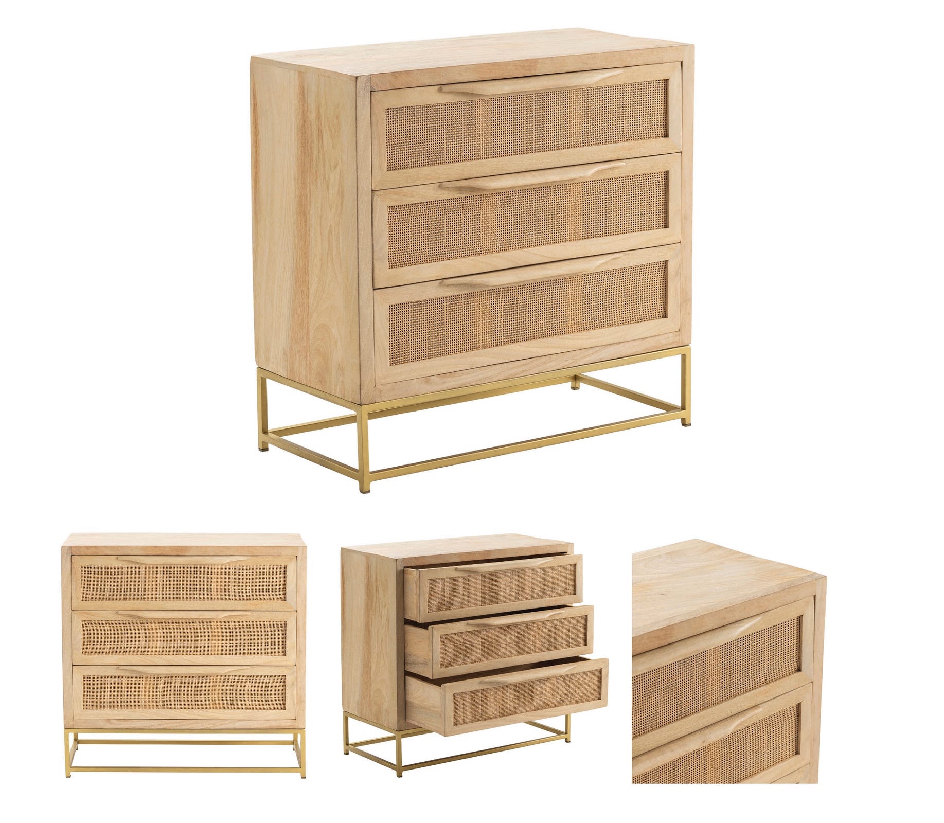 Three drawer night stand set $950 each driftwood - Image 3