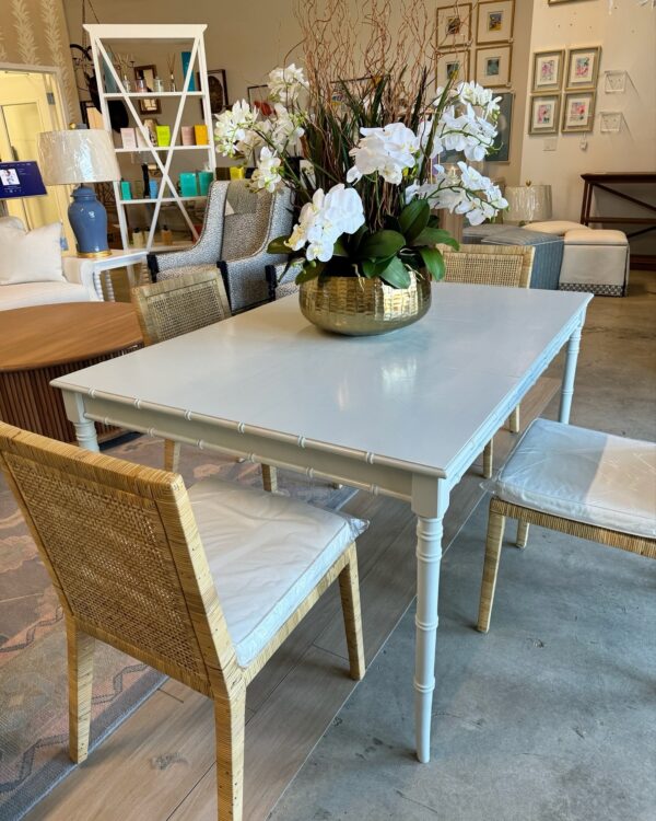 Vintage Game or Dining Table | Benjamin Moore Sea Salt - Image 3