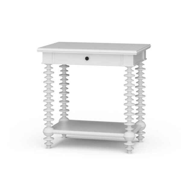 Set of (2) Milano Side Tables | True White