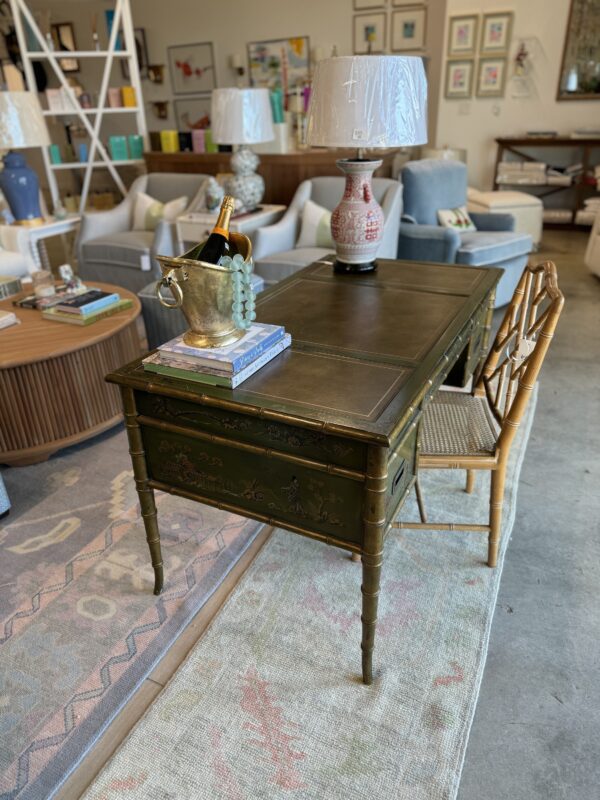 Vintage Faux Bamboo Drexel Desk - Image 5