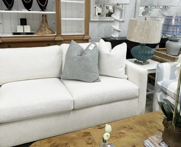 CRLAINE performance fabric sectional 108 x 108 with down blend cushion fill and walnut leg - Image 3