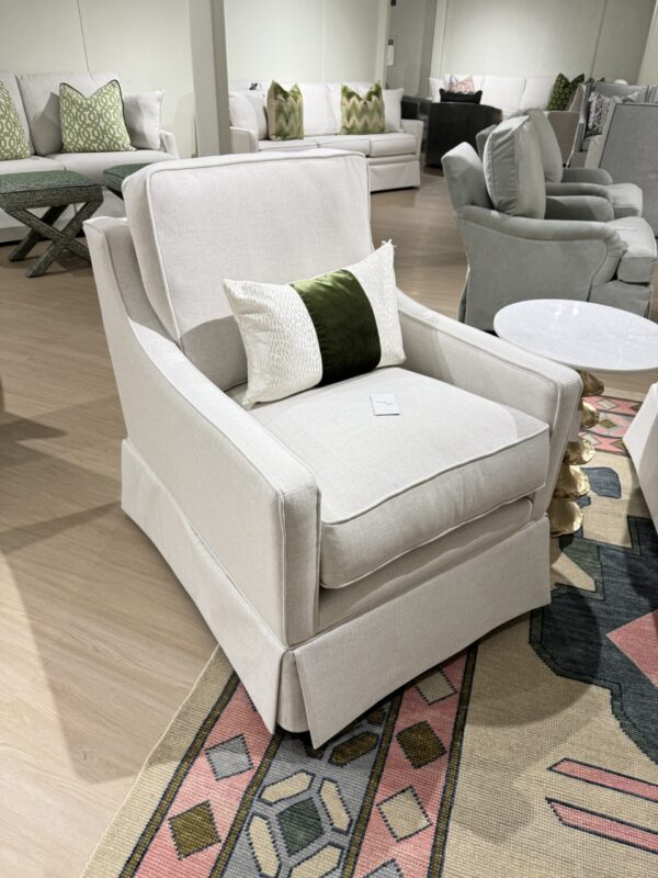 Larson arm swivel chair set in performance fabric Hailey bone  !- $1550 each - Image 13