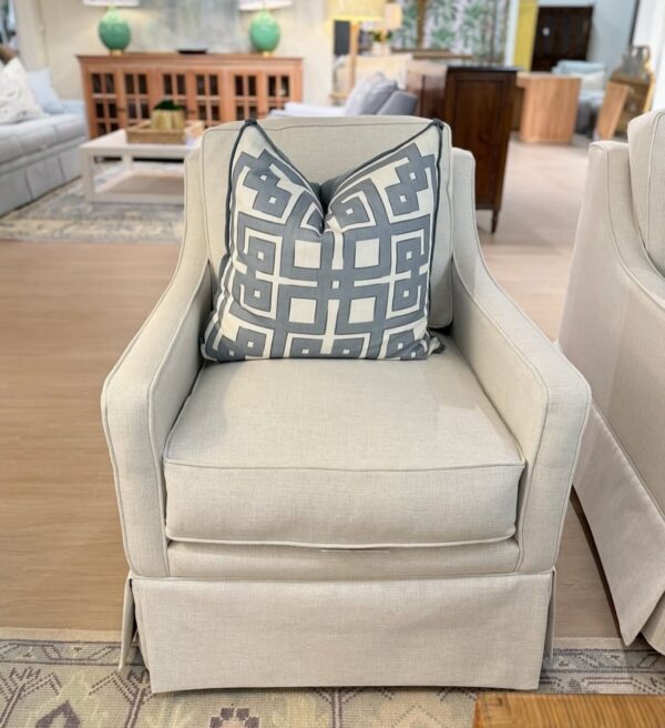 Larson arm swivel chair set in performance fabric Hailey bone  !- $1550 each - Image 6
