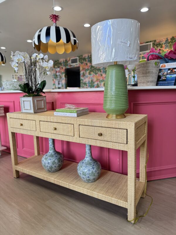 Kagu Rattan Open rattan 3 drawer console - Image 4