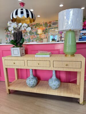 Kagu Rattan Open rattan 3 drawer console