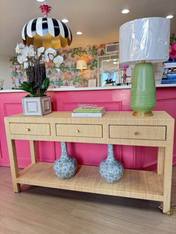 Kagu Rattan Open rattan 3 drawer console