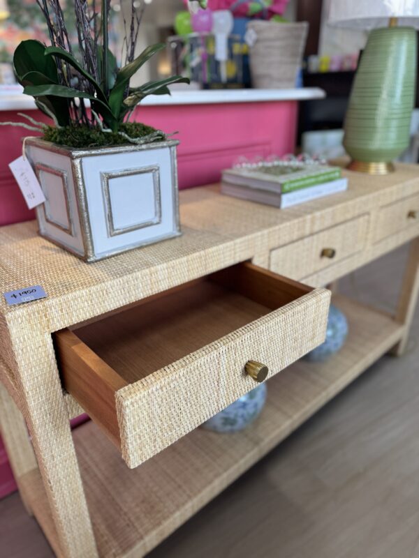 Kagu Rattan Open rattan 3 drawer console - Image 2
