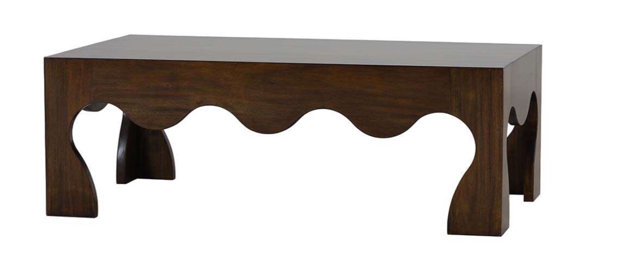 Chloe Wavy Coffee Table | TKB stain wooden finish