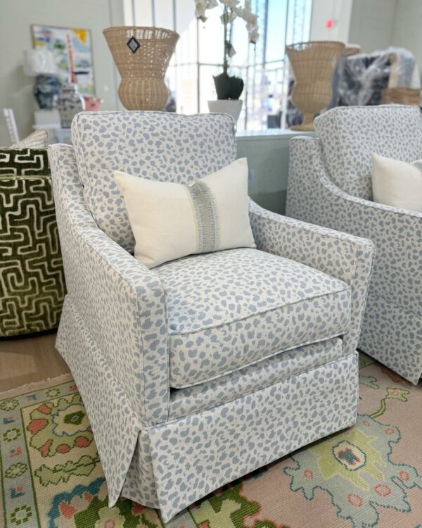 Larson arm swivel chair set in performance fabric skinz Oxford !- $1550 each - Image 6