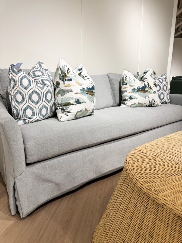 Lee Industries 3 Over 1 Memory Down Skirted Sofa | Gentry Spa - Image 9