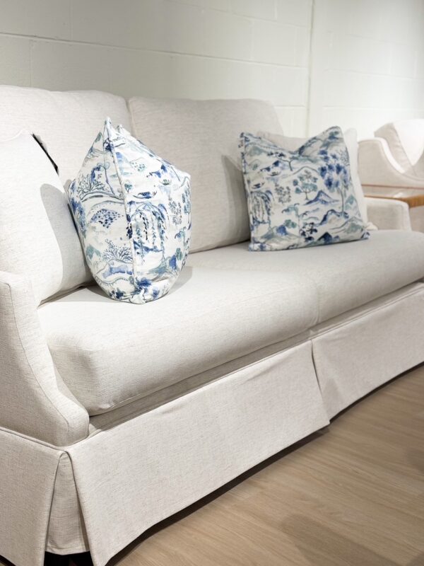 Poppy's Signature Julie 2 Over 2 Skirted Sofa | Nomad Snow | Studio Size - Image 2