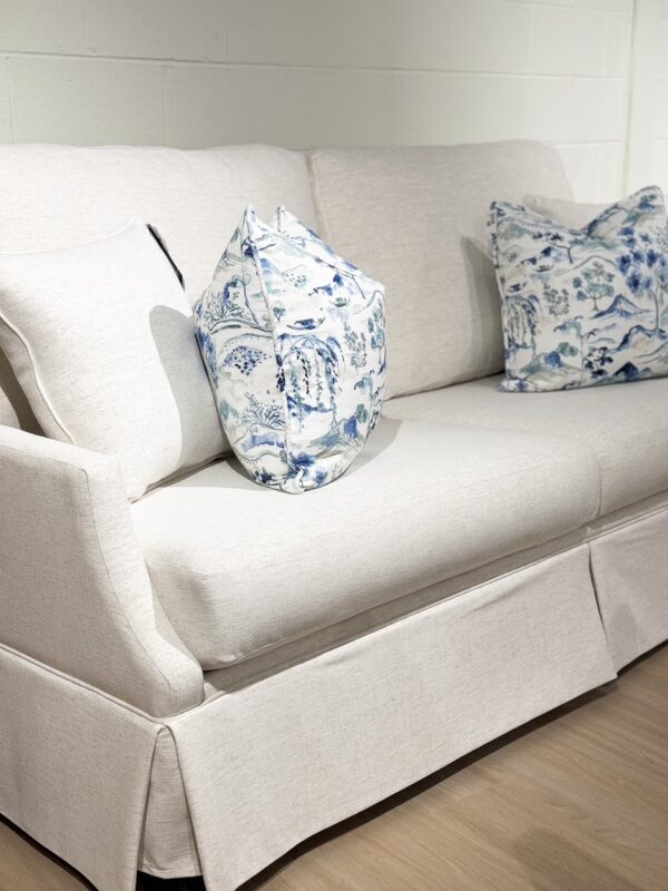 Poppy's Signature Julie 2 Over 2 Skirted Sofa | Nomad Snow | Studio Size - Image 3