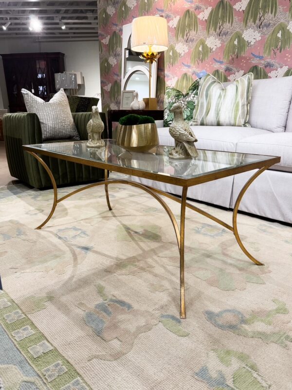 Alayna Gold Glass Top Coffee Table