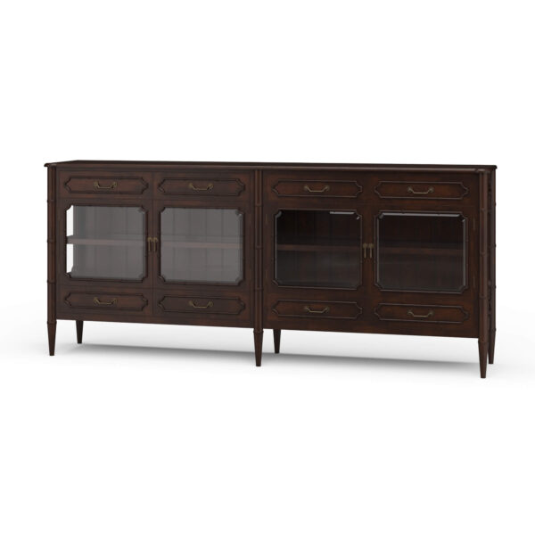 Grosvenor Glass Front Sideboard | Teak Brown