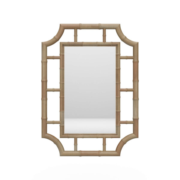 Small Faux Bamboo Mirror | Fruitwood