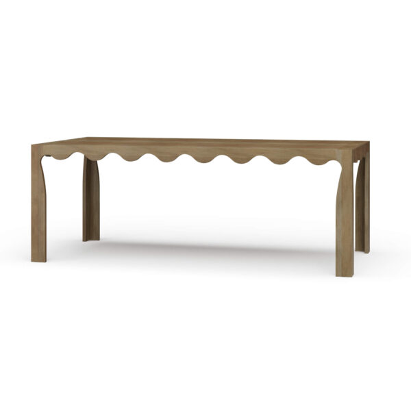 Chloe Wavy 84" Dining Table | Fruitwood