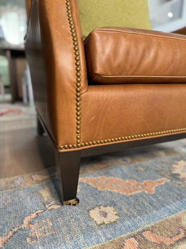 Set of Wesley hall leather chairs with brass nailheads!

$3600  each! - Image 2