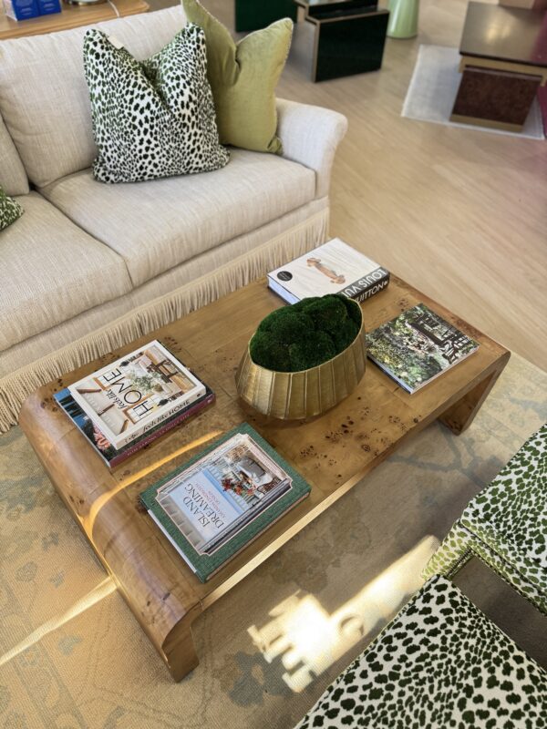Richmond Dark Burl Wood Waterfall Coffee Table - Image 4
