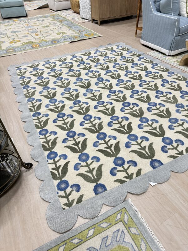 8 x 10  Turkish rug floral blues and greens - Image 3