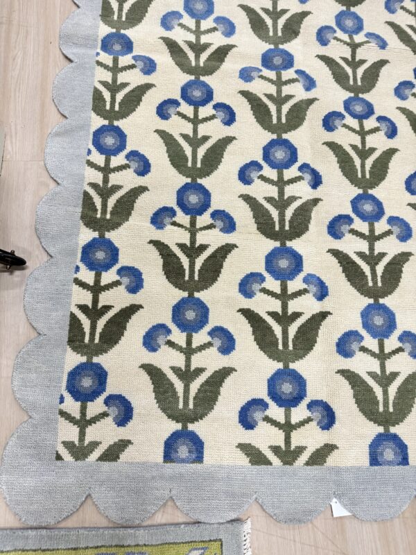 8 x 10  Turkish rug floral blues and greens - Image 2