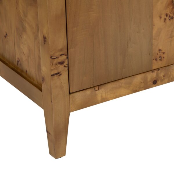 Richmondd burl wood 2 door mini console chest - Image 3