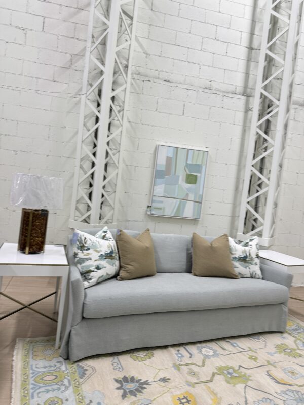 Lee Industries 3 Over 1 Memory Down Skirted Sofa | Gentry Spa - Image 5