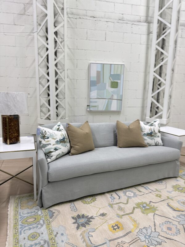 Lee Industries 3 Over 1 Memory Down Skirted Sofa | Gentry Spa - Image 4