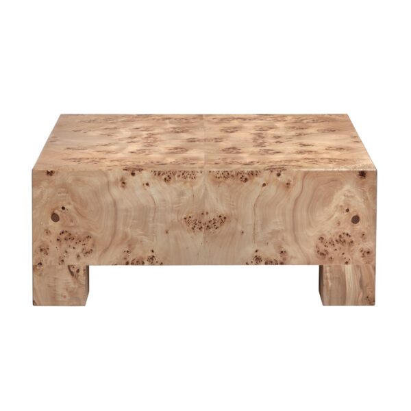 Turk Square burlwood coffee table - Image 5