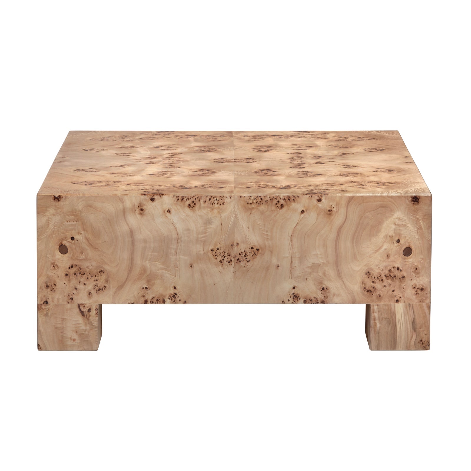 Turk Square burlwood coffee table - Image 5