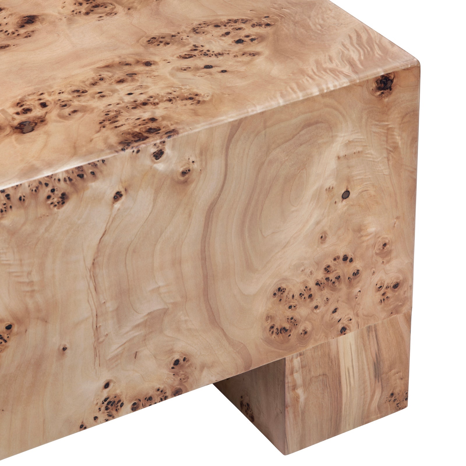 Turk Square burlwood coffee table - Image 4