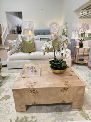 Turk Square burlwood coffee table