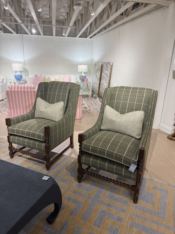 Set of kincaid wool Harrington with brass nailheads and wooden legs 

$2900 each - Image 10