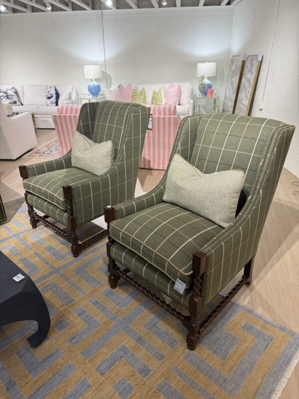 Set of kincaid wool Harrington with brass nailheads and wooden legs 

$2900 each - Image 9