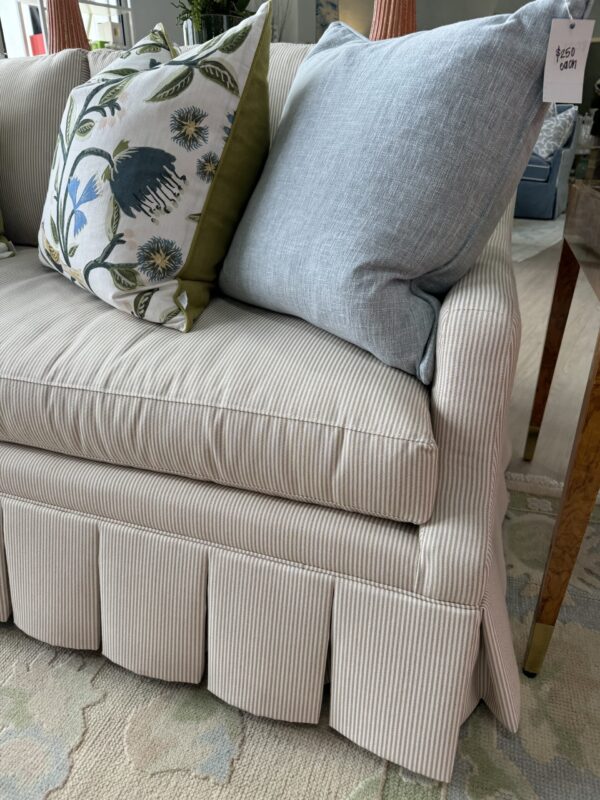 CR Laine Abingdon 2 Over 1 Skirted Sofa | Sunbrella Ruthie Sand - Image 8