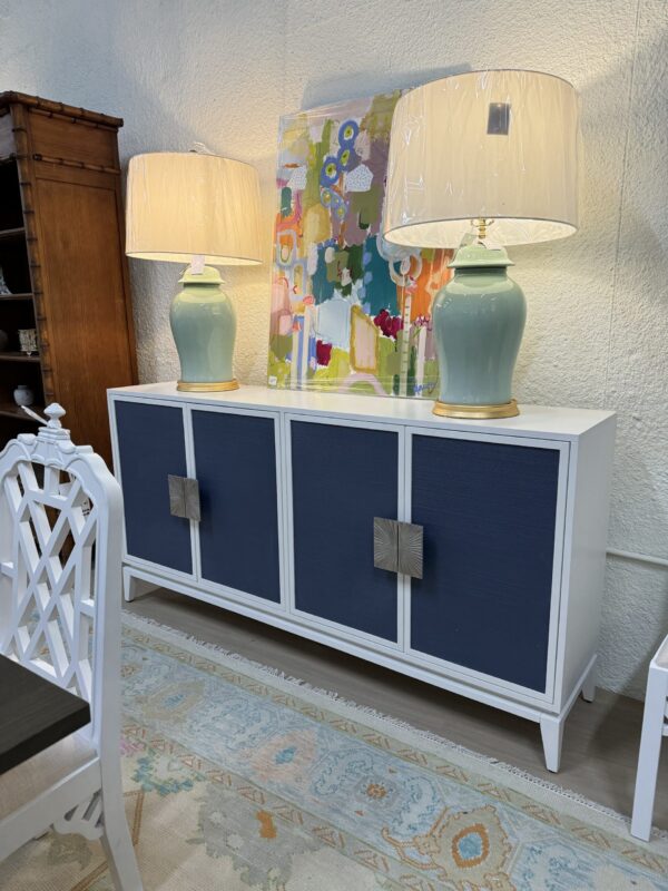 Bailey Street 4-Door Grass Cloth Credenza - Image 4
