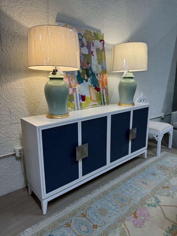 Bailey Street 4-Door Grass Cloth Credenza - Image 5