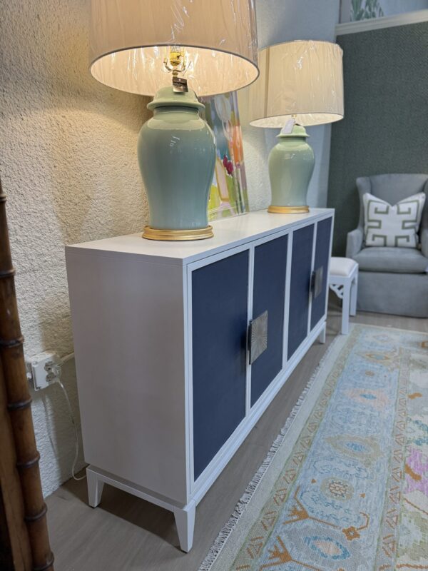 Bailey Street 4-Door Grass Cloth Credenza - Image 9