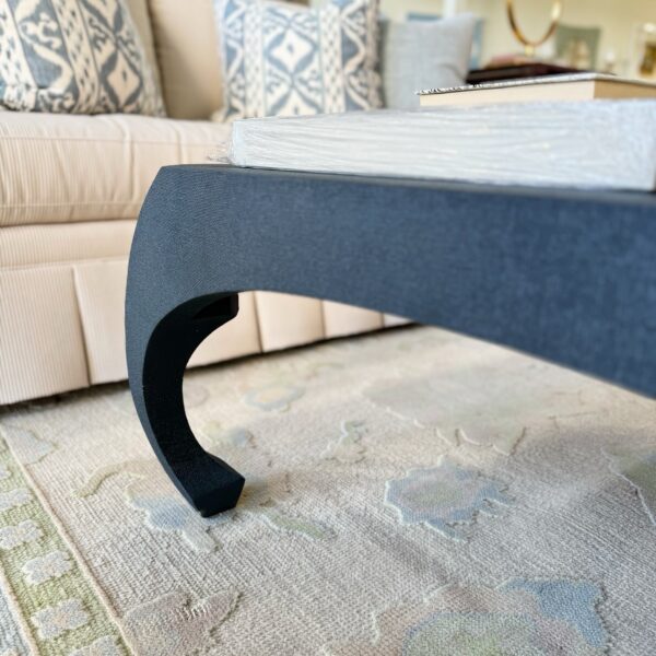 Worth navy blue linen wrapped cocktail table - Image 11