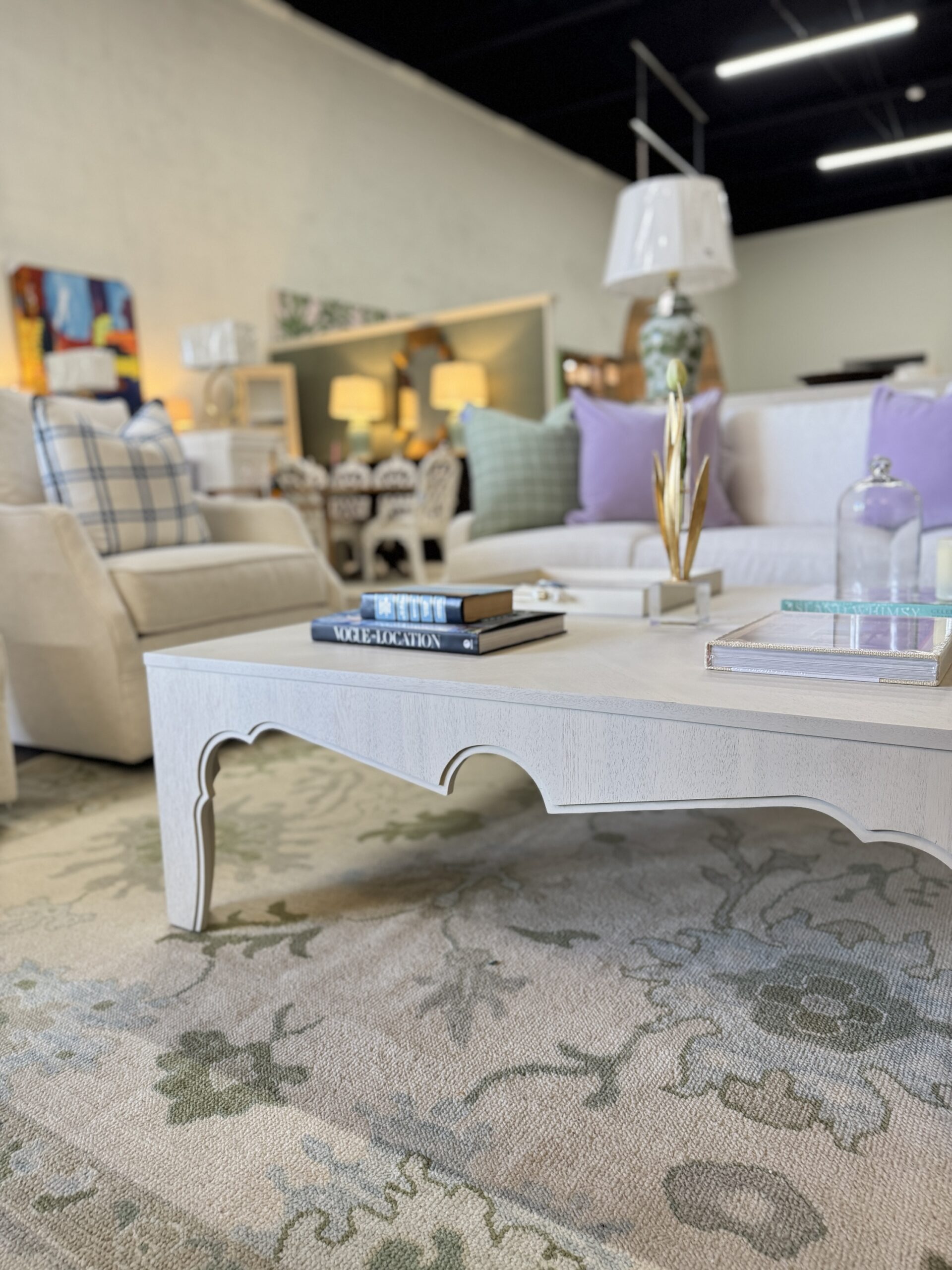 Whitewash Square Island cocktail table - Image 3