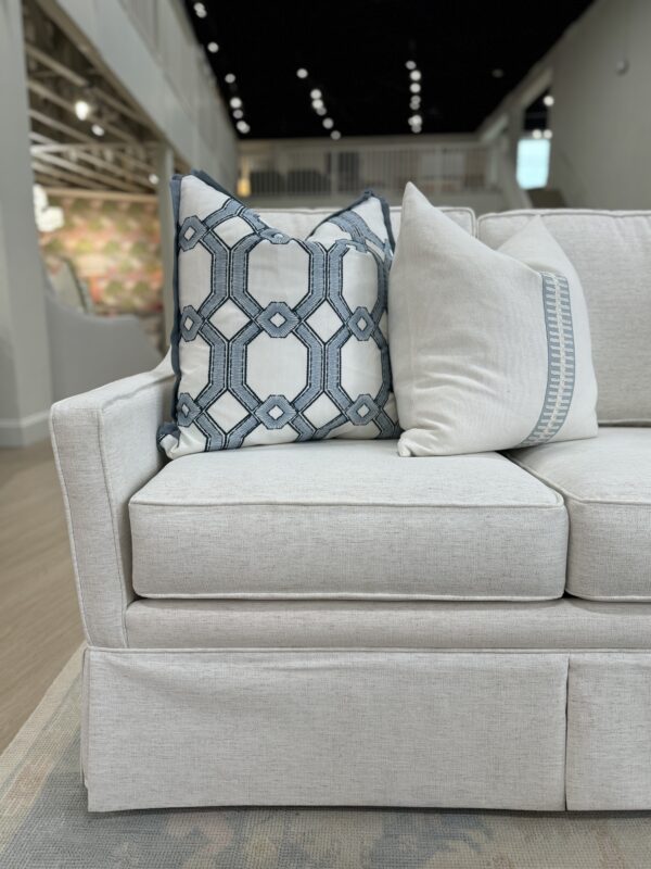 LARSON ARM Skirted -with welt - performance fabric sofa - Crypton nomad snow - skirted k2630 Copy - Image 2