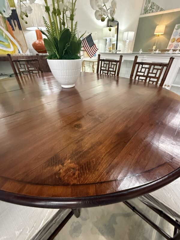 Vintage Handmade Englishman’s dining room table with one leaf - Image 3