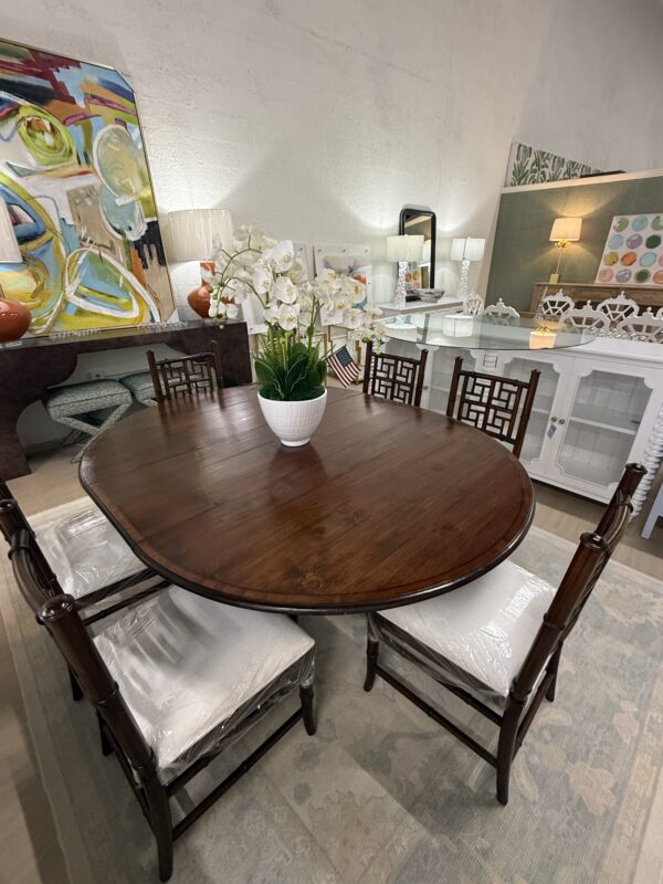 Vintage Handmade Englishman’s dining room table with one leaf - Image 4