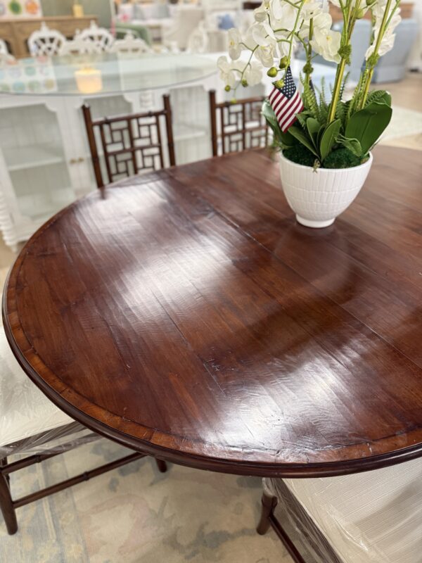 Vintage Handmade Englishman’s dining room table with one leaf - Image 5