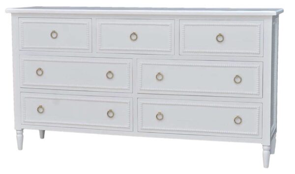 Cholet 7 drawer dresser in white finish