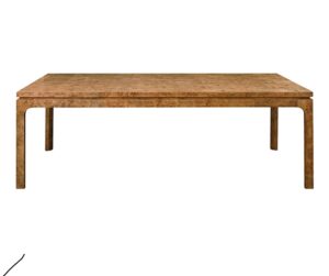 Dark burlwood Adam’s dining room table