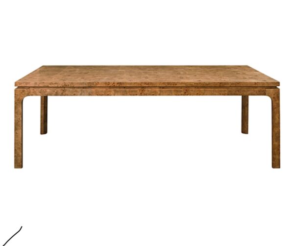 Dark burlwood Adam’s dining room table