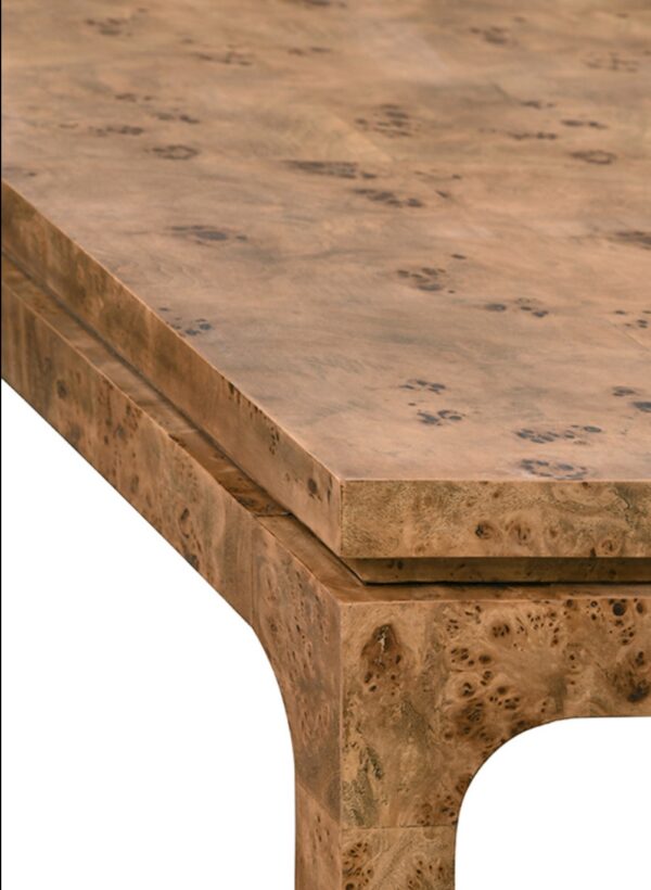 Dark burlwood Adam’s dining room table - Image 5